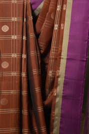 Brown Soft Silk Saree - SRBSSS397