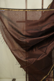 Coffee Brown Maheshwari Saree - SRCBMS1204