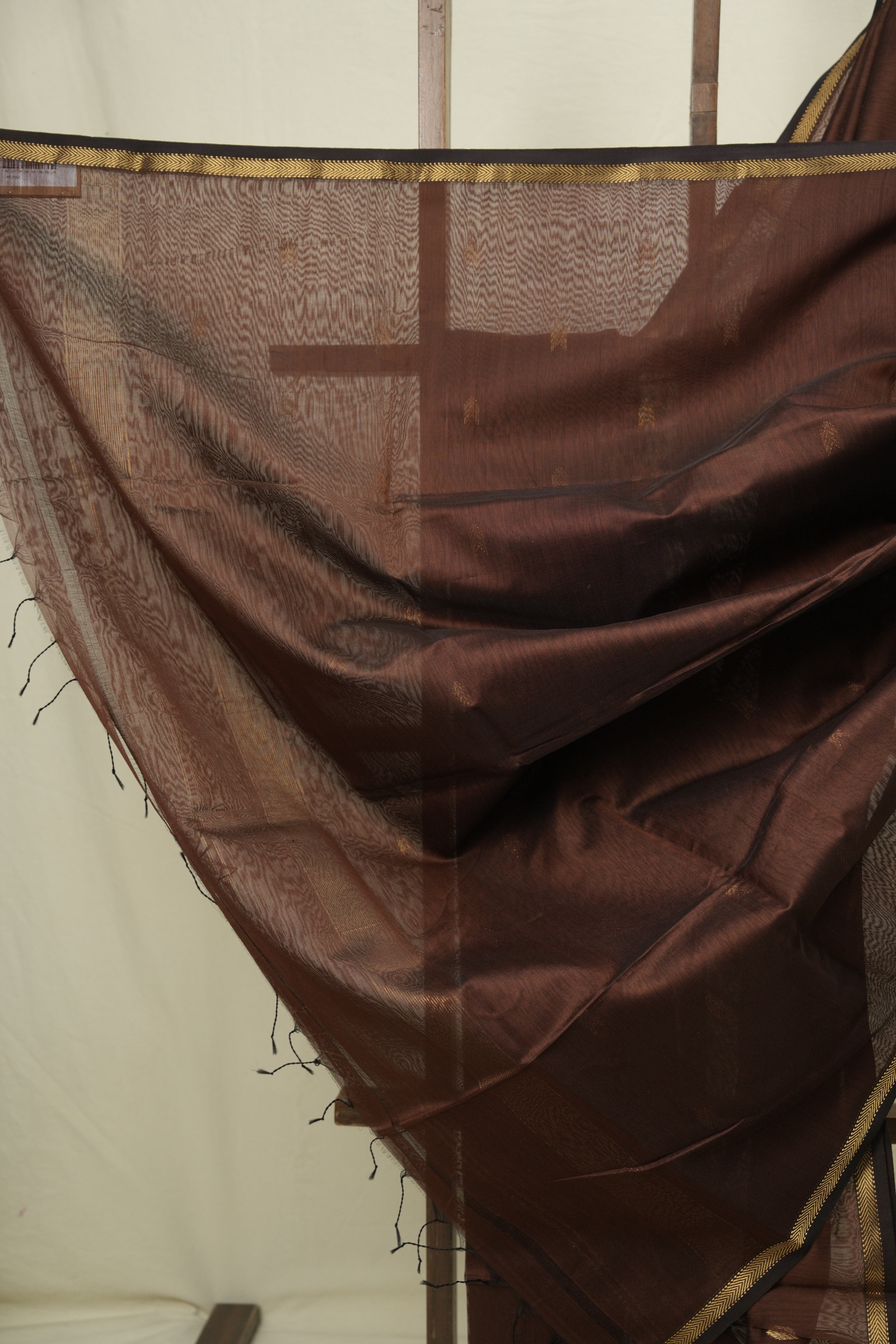 Coffee Brown Maheshwari Saree - SRCBMS1204