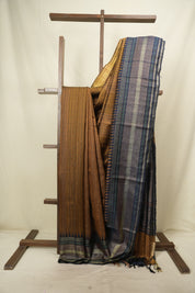 Dark Gold Raw Silk Saree - SRDGRSS1150