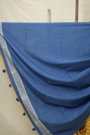 Mustard Yellow HBP Cotton Saree - SRMYCS3048