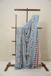 Sky Blue HBP Georgette Saree - SRSBHGS07