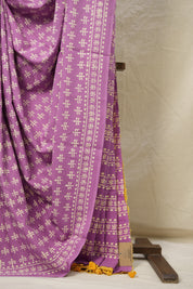Light Purple HBP Cotton Saree - SRLPCS3051