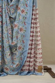 Sky Blue HBP Georgette Saree - SRSBHGS07