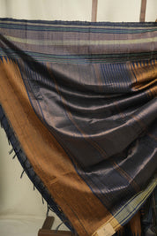Dark Gold Raw Silk Saree - SRDGRSS1150