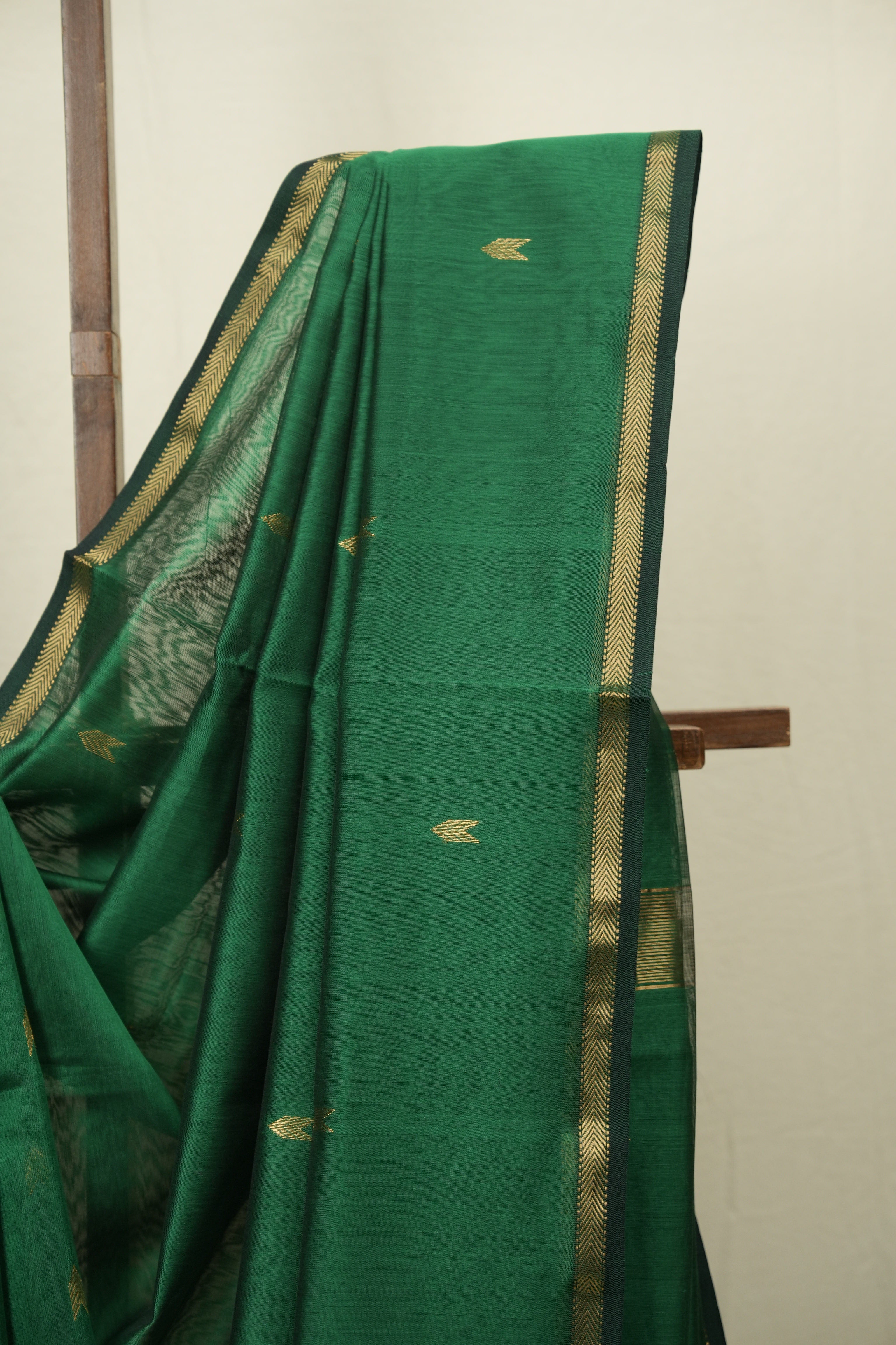 Green Maheshwari Saree - SRGMS1198