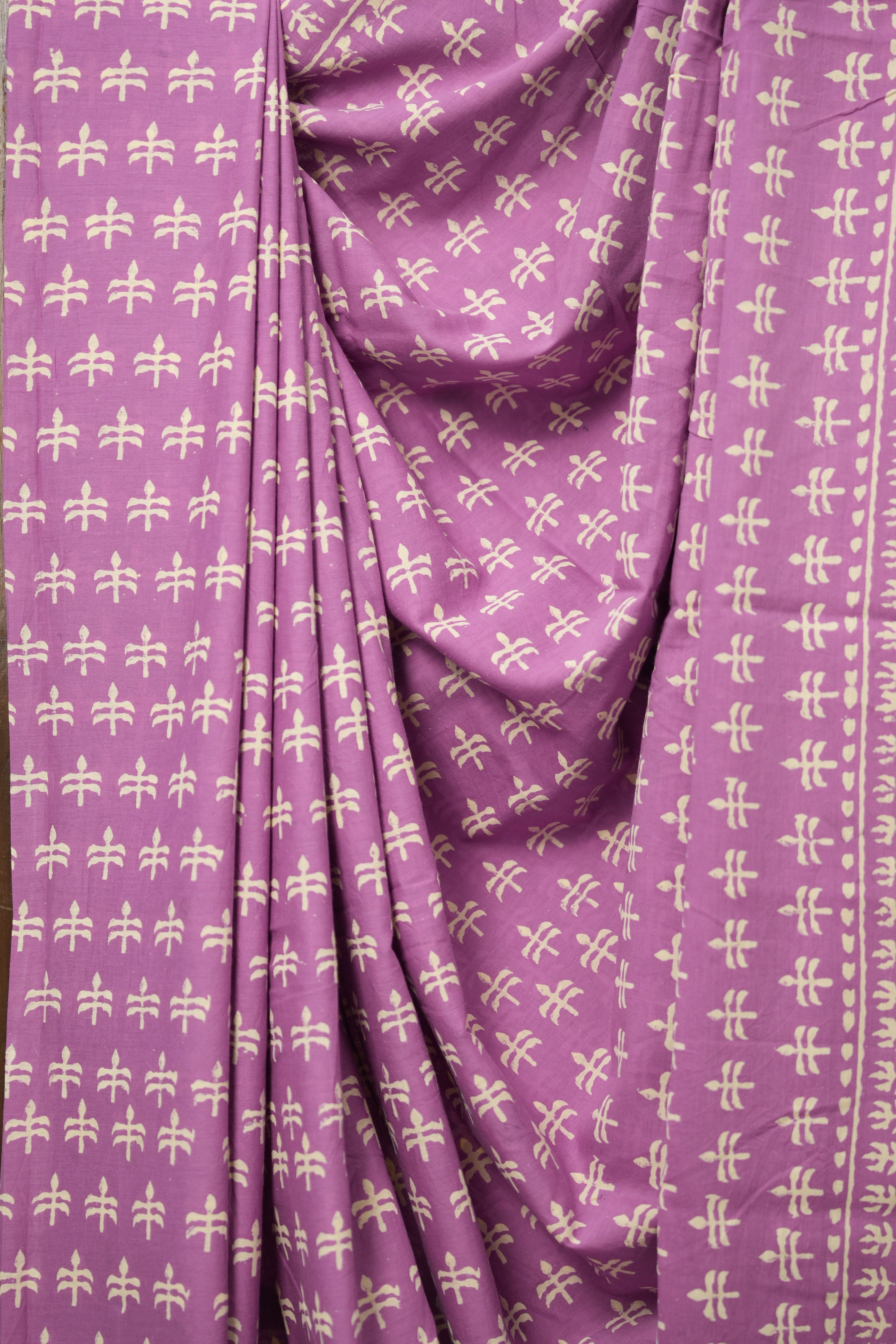 Light Purple HBP Cotton Saree - SRLPCS3051