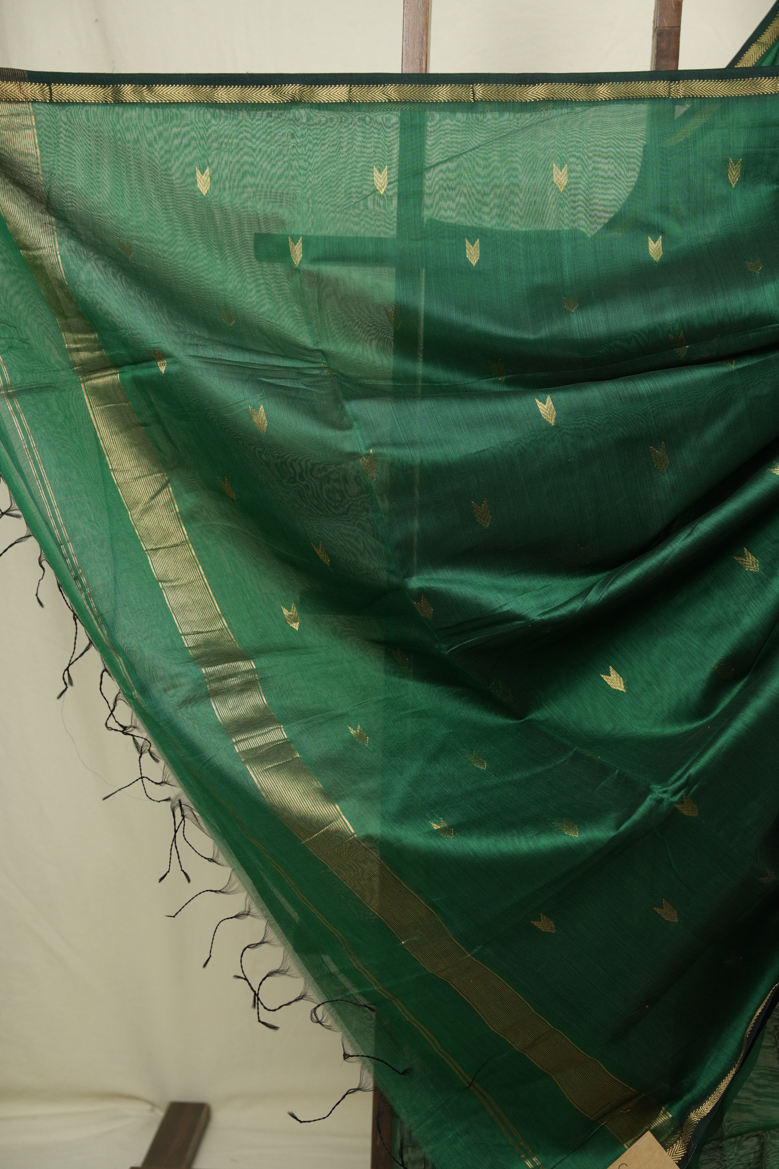 Green Maheshwari Saree - SRGMS1198