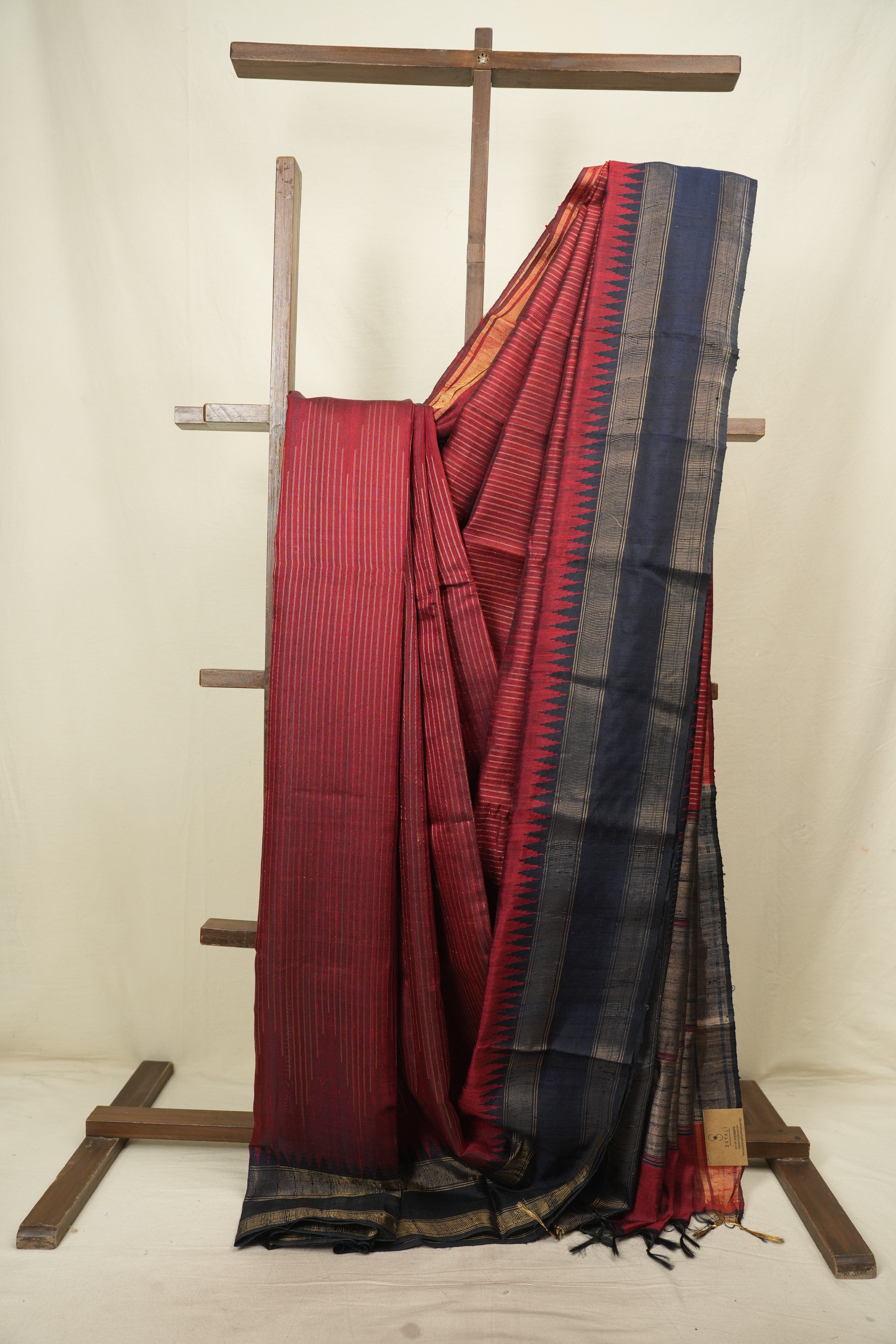 Maroon Raw Silk Saree - SRMRSS1148