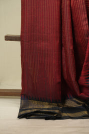 Maroon Raw Silk Saree - SRMRSS1148