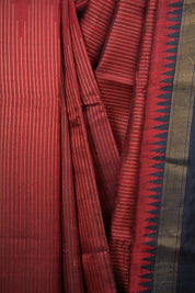 Maroon Raw Silk Saree - SRMRSS1148