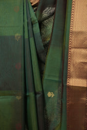 Dual Tone Green Maheshwari Saree - SRDTGMS1233
