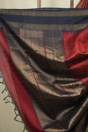Maroon Raw Silk Saree - SRMRSS1148