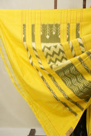 Black Pochampalli Cotton Ikat Saree - SRBPCIS691