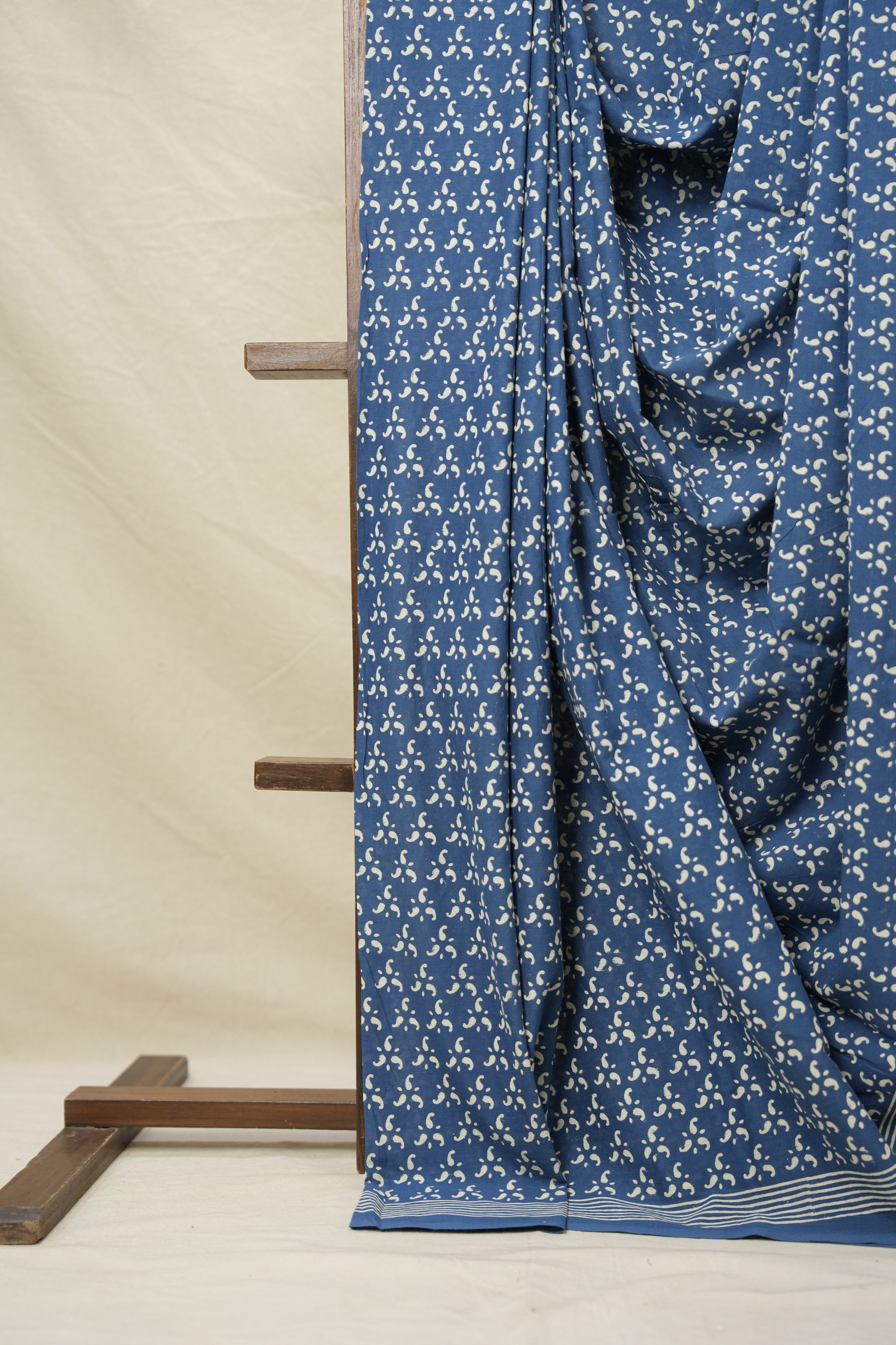 Blue HBP Cotton Saree - SRBCS3050