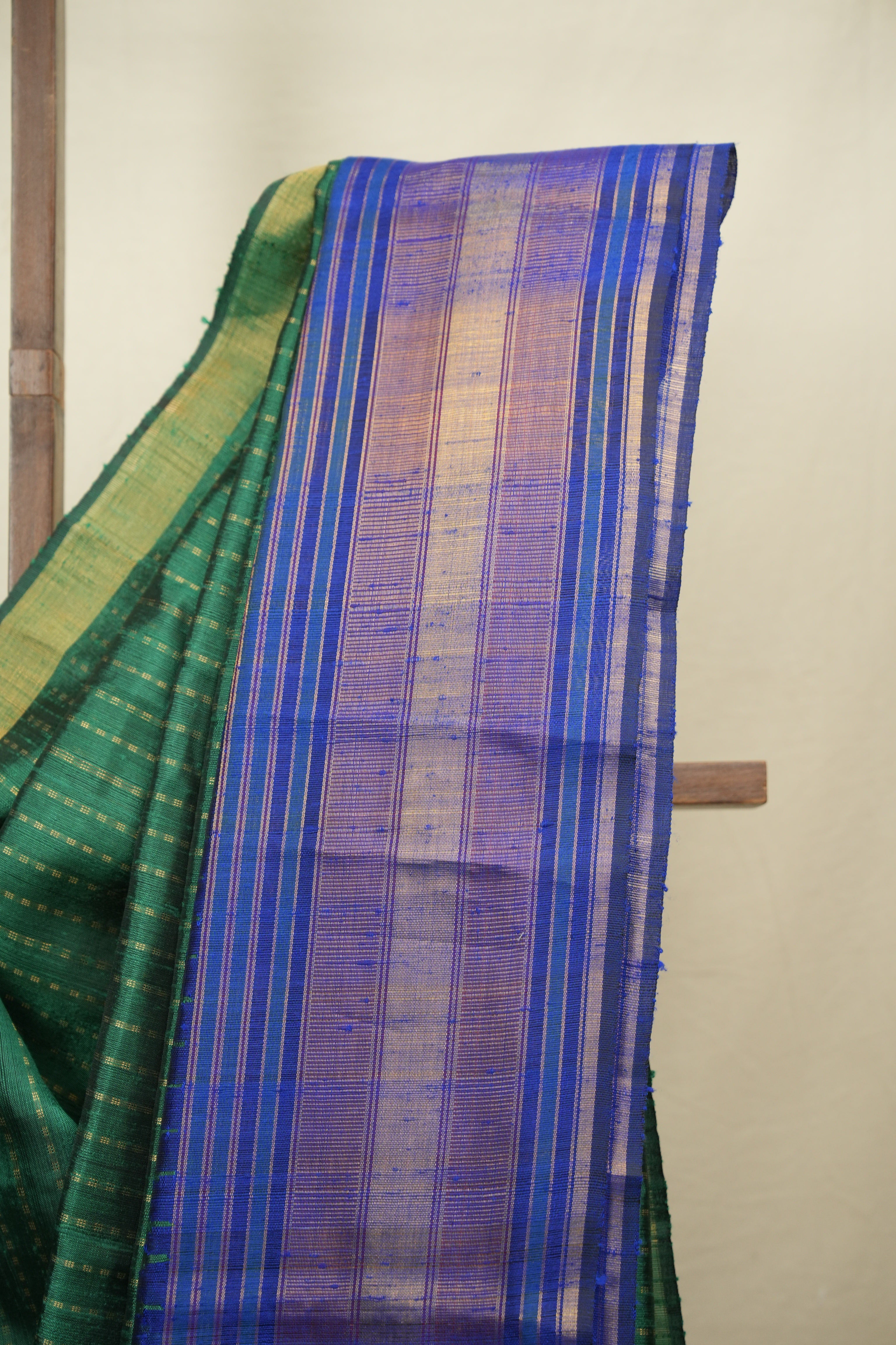 Green Raw Silk Saree - SRGRSS1146