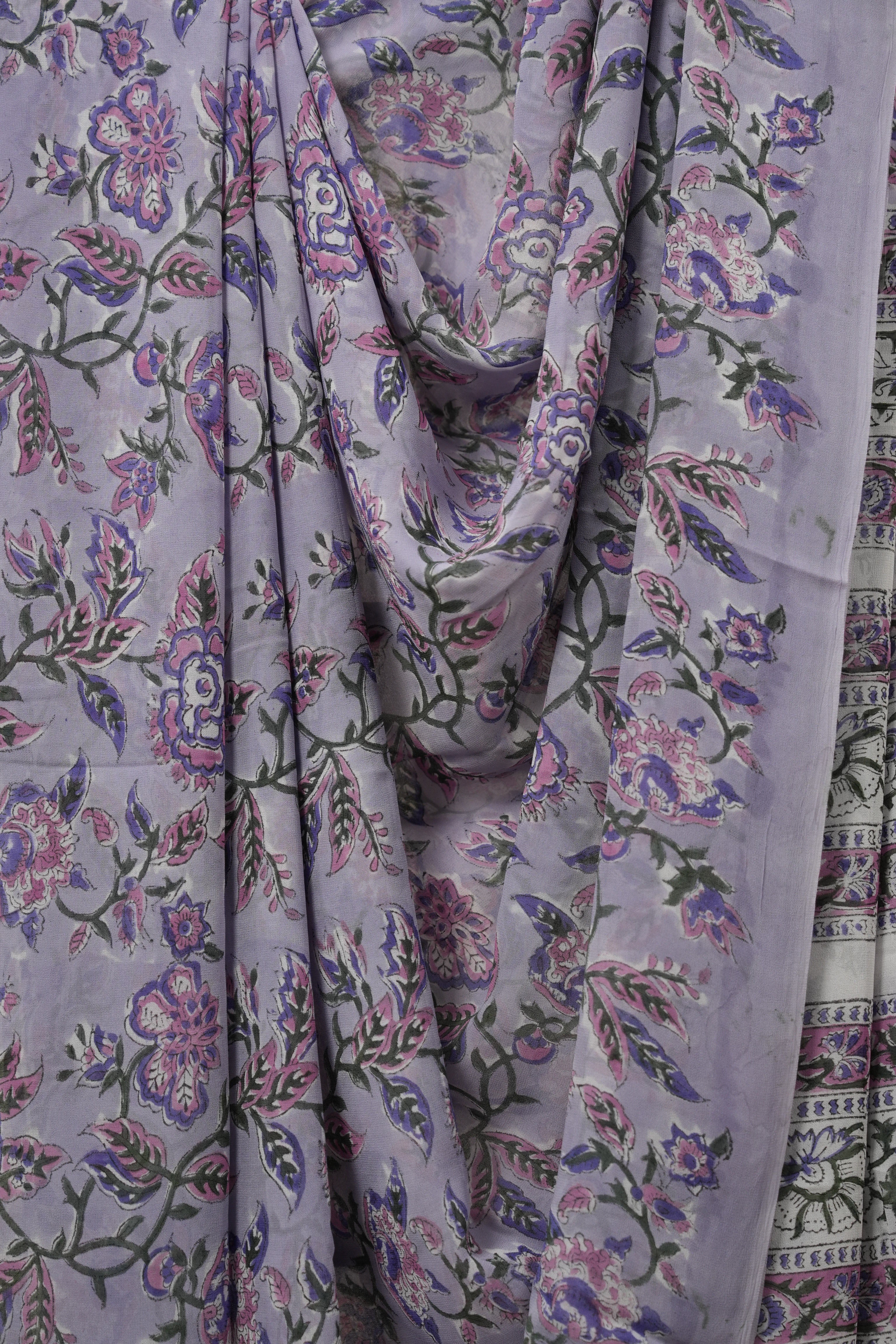 Lavender HBP Georgette Saree - SRLHGS03