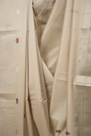Beige Maheshwari Saree - SRBMS1181