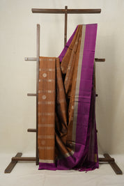 Brown Soft Silk Saree - SRBSSS371