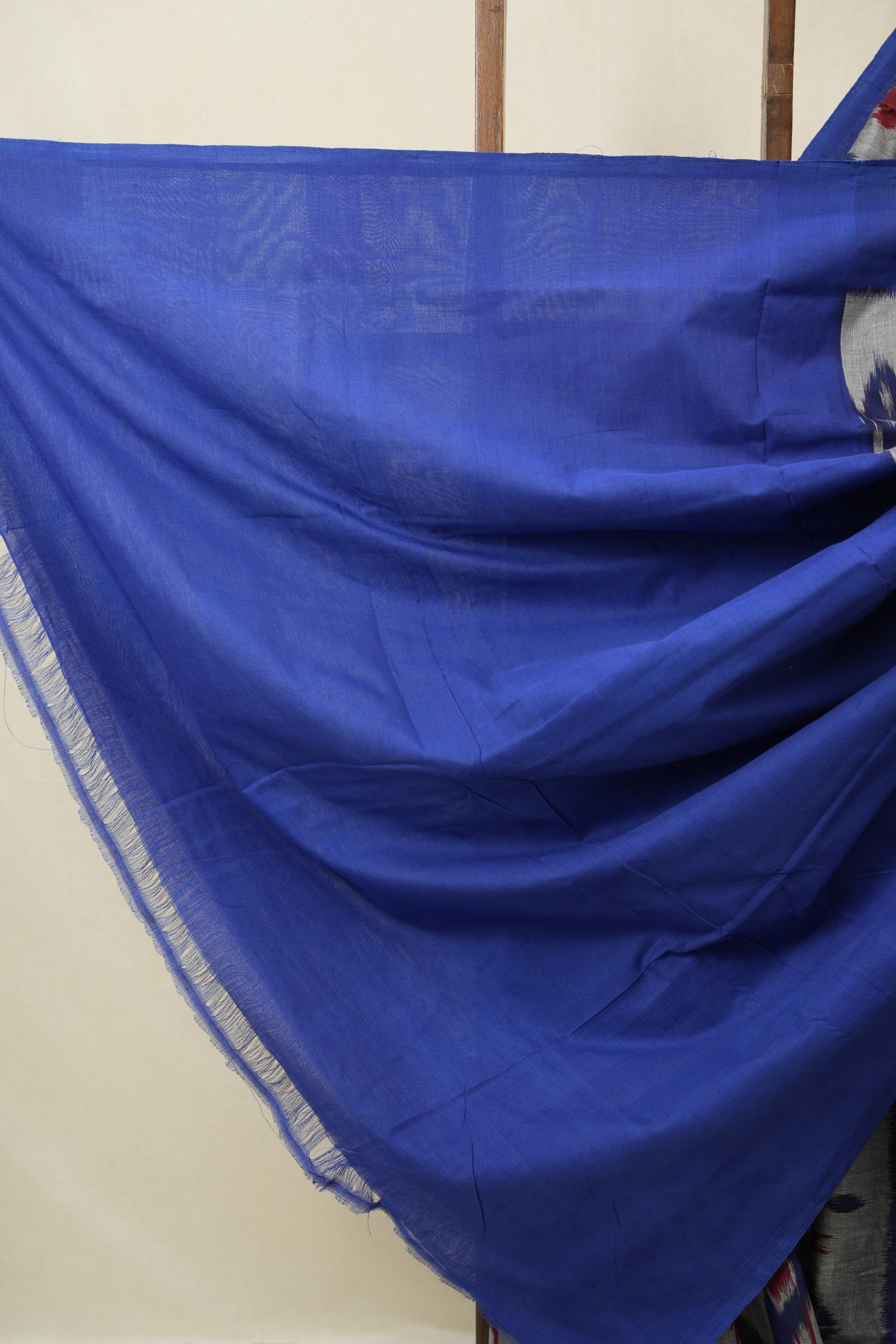 Grey Pochampalli Cotton Ikat Saree - SRWPCIS690