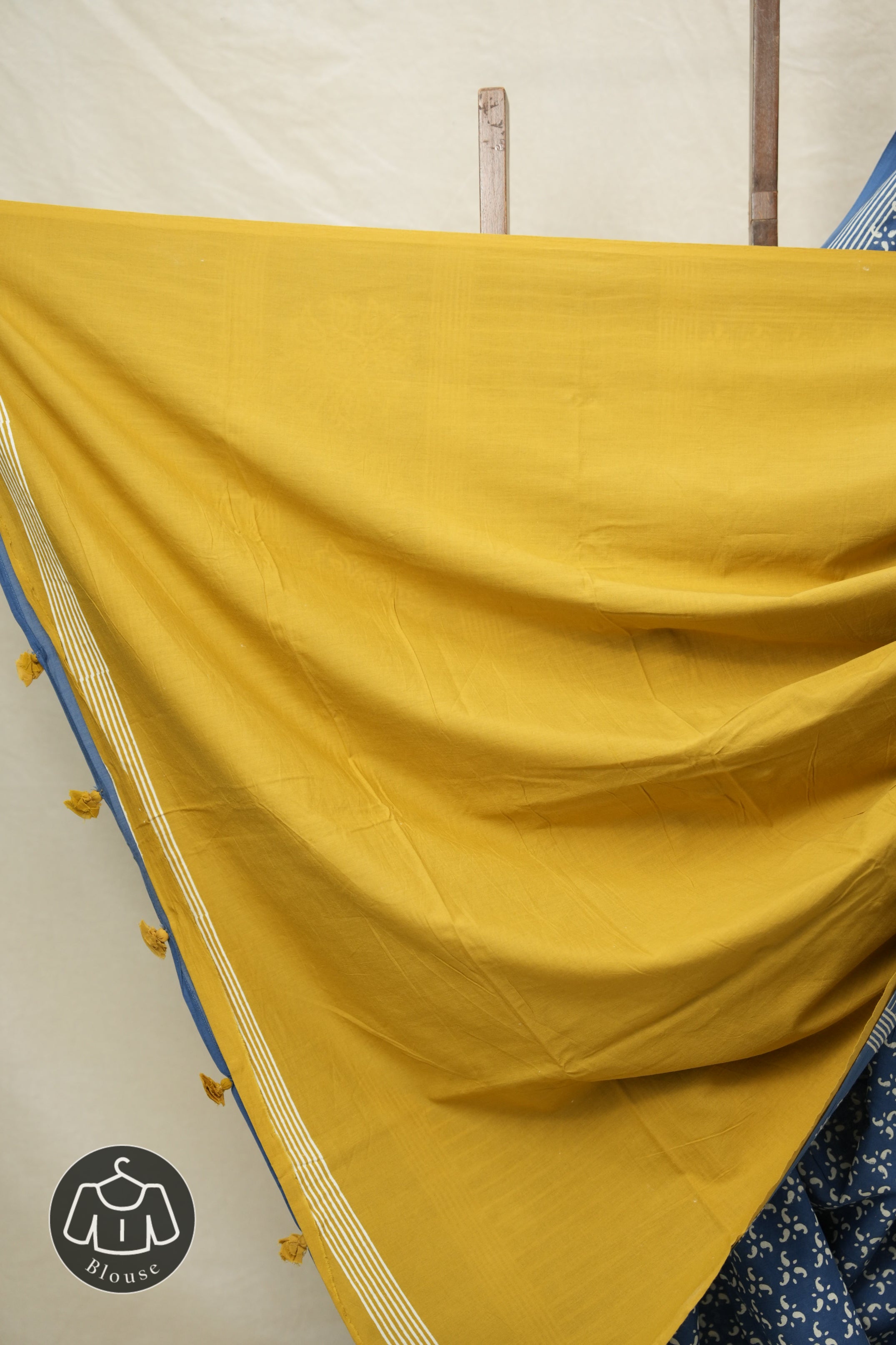 Blue HBP Cotton Saree - SRBCS3050