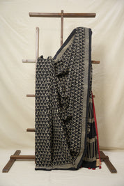 Black HBP Cotton Saree - SRBCS3049
