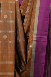 Brown Soft Silk Saree - SRBSSS371