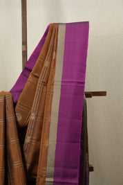 Brown Soft Silk Saree - SRBSSS371