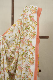 White HBP Georgette Saree - SRWHGS02