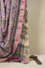 Pink HBP Cotton Silk Saree With Maheshwari Border - SRPCSS1269