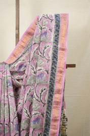 Pink HBP Cotton Silk Saree With Maheshwari Border - SRPCSS1269