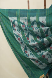 White Pochampalli Cotton Ikat Saree - SRWPCIS688
