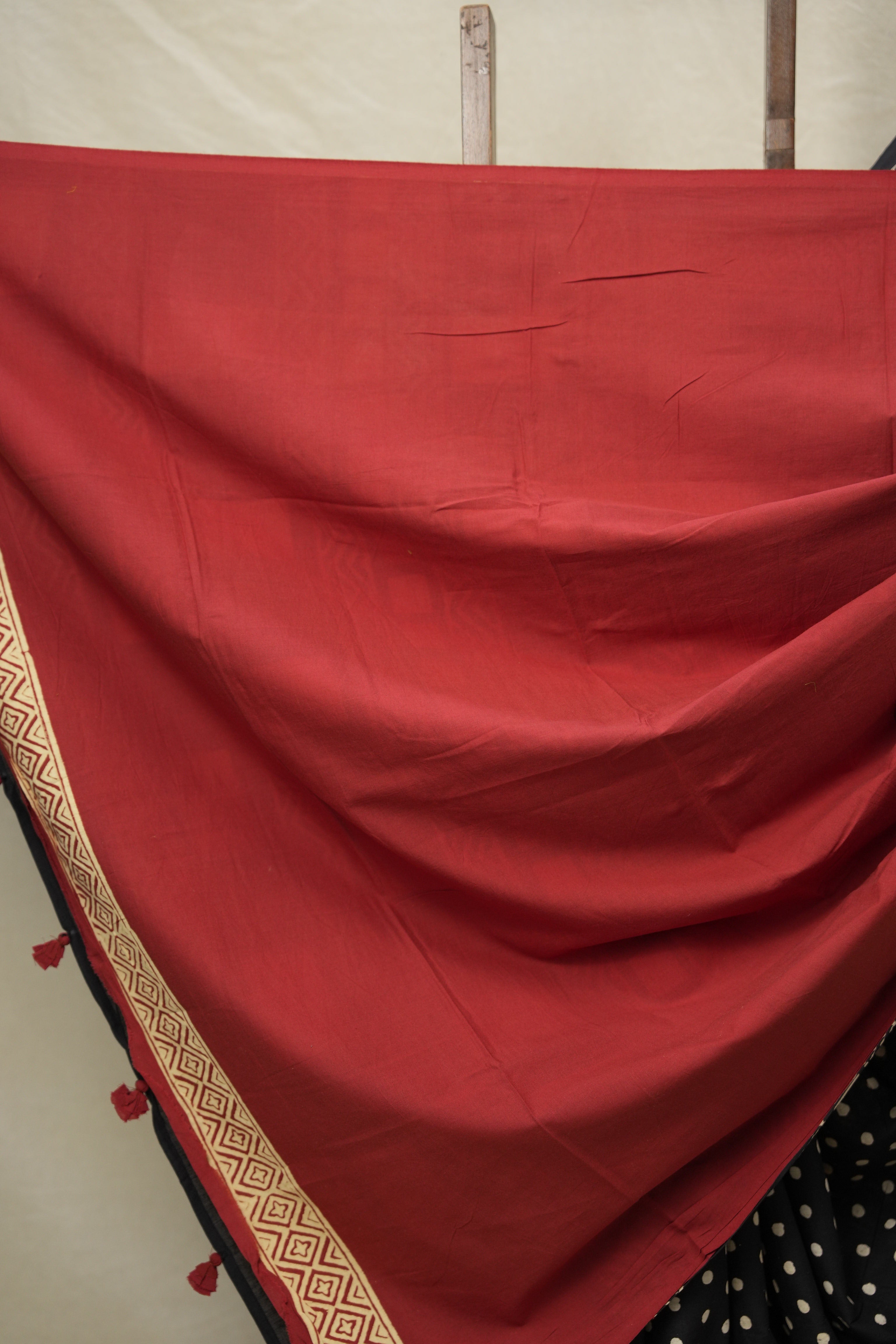 Black HBP Cotton Saree - SRBCS3053