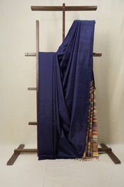 Navy Blue Soft Silk Saree - SRNBSSS377