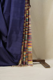 Navy Blue Soft Silk Saree - SRNBSSS377