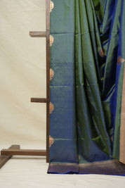 Green - Blue Banarasi Silk Saree - SRGBBSS021