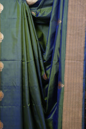 Green - Blue Banarasi Silk Saree - SRGBBSS021