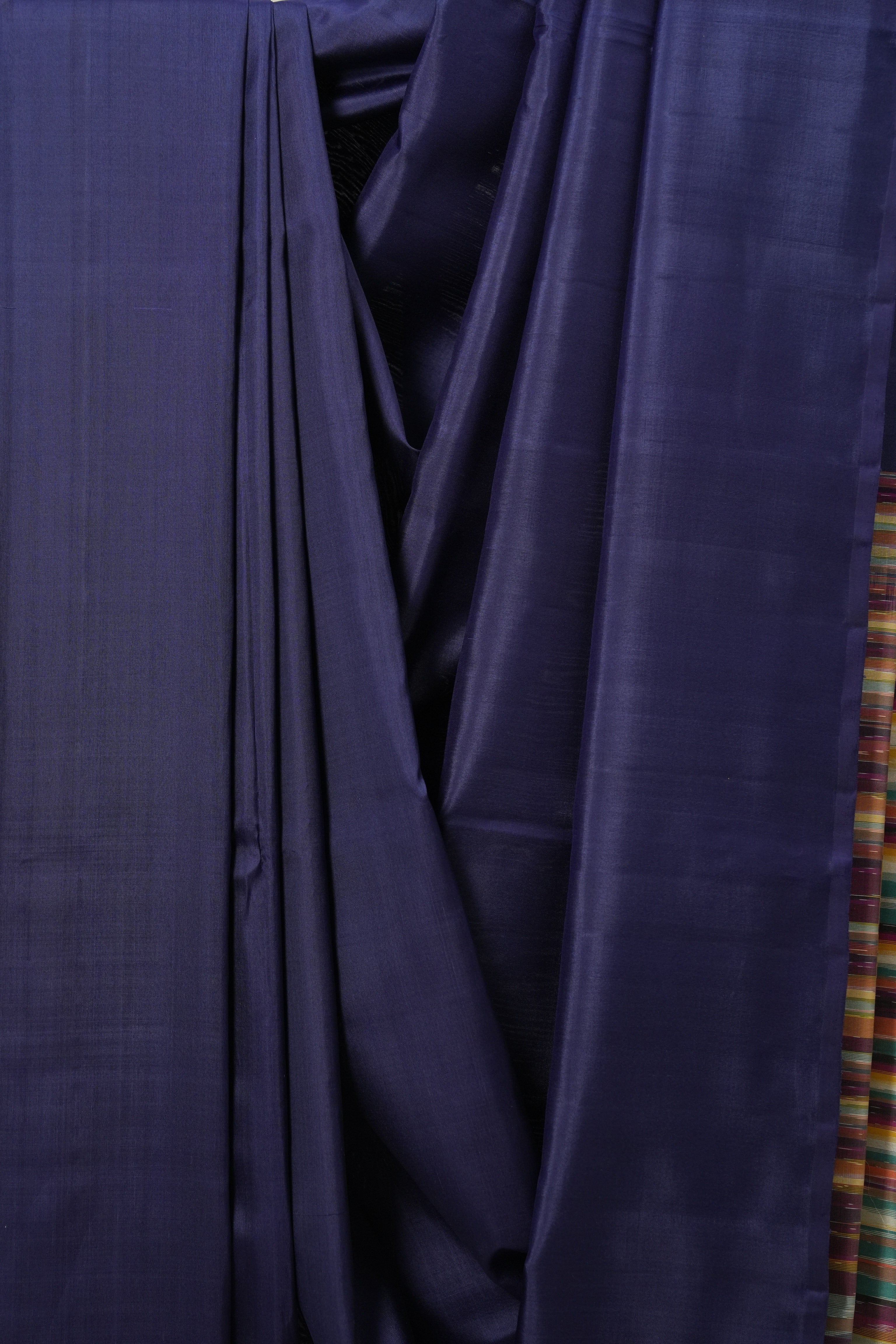 Navy Blue Soft Silk Saree - SRNBSSS377