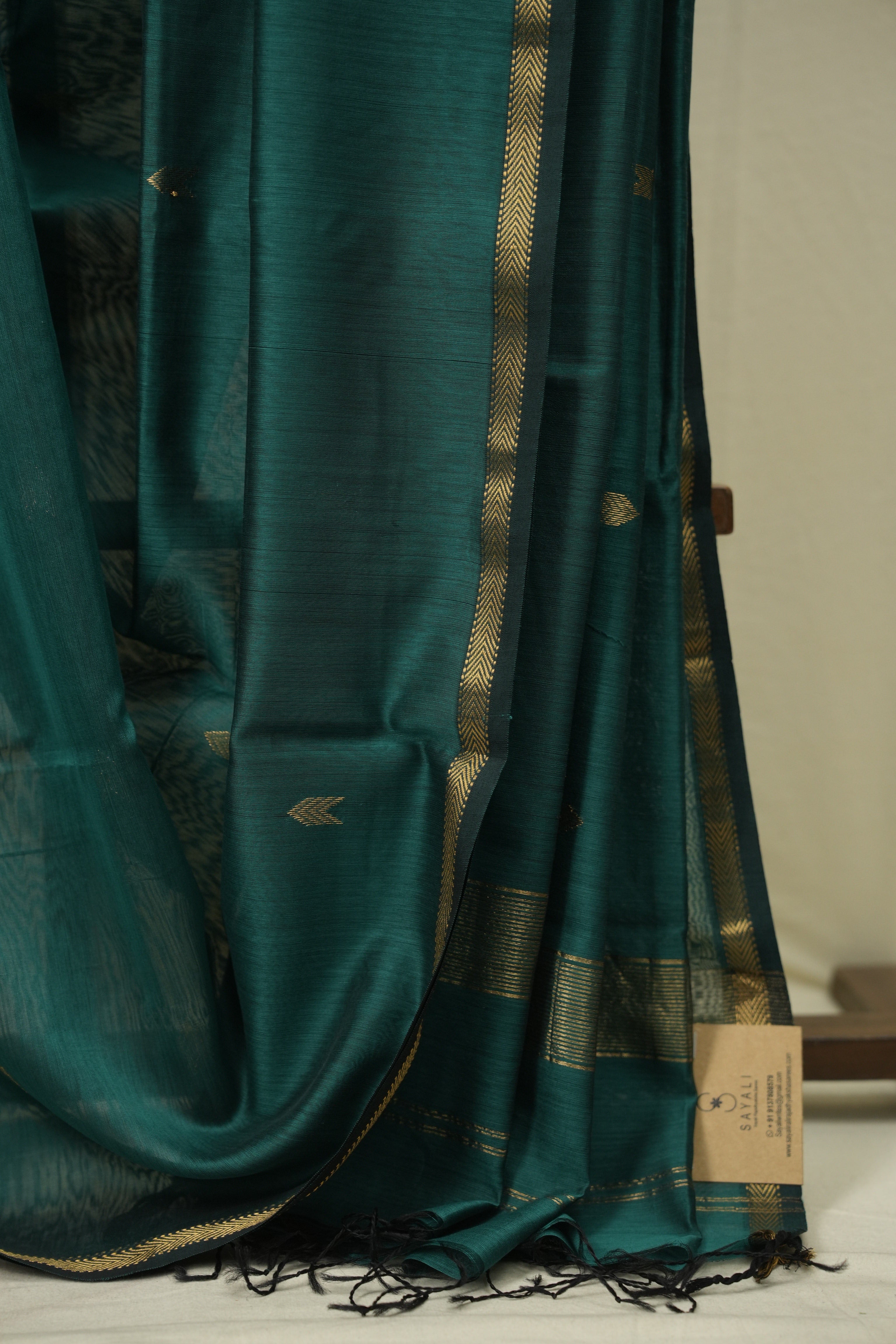 Green Maheshwari Saree - SRGMS1203