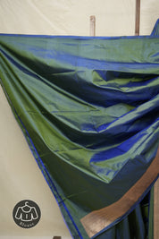 Green - Blue Banarasi Silk Saree - SRGBBSS021