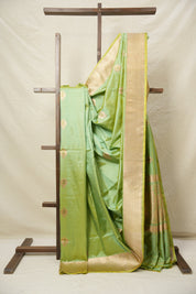 Yellow-Mint Banarasi Silk Saree - SRYMBSS020