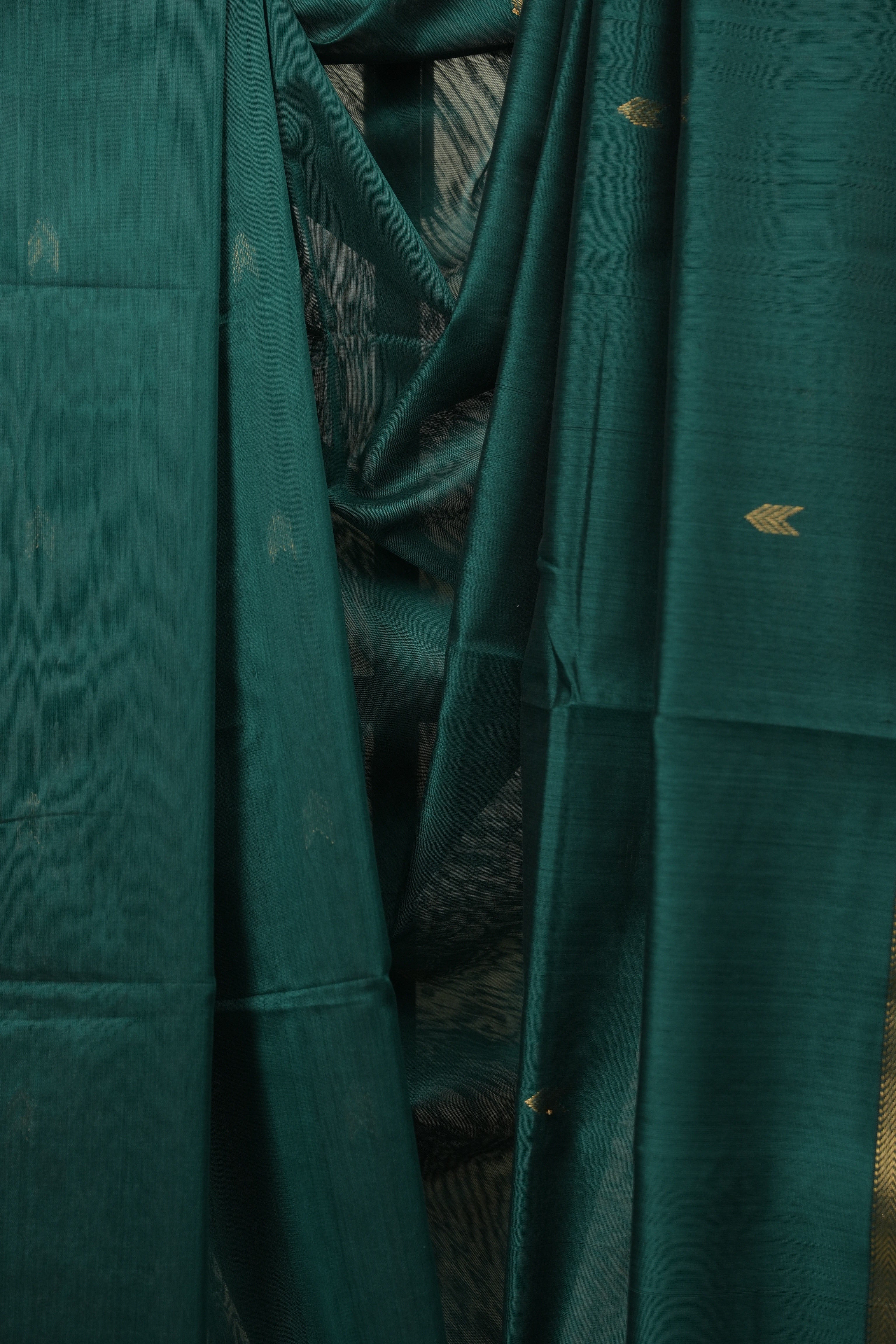 Green Maheshwari Saree - SRGMS1203