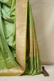 Yellow-Mint Banarasi Silk Saree - SRYMBSS020