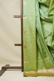 Yellow-Mint Banarasi Silk Saree - SRYMBSS020