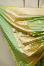 Yellow-Mint Banarasi Silk Saree - SRYMBSS020
