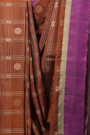 Brown Soft Silk Saree - SRBSSS368