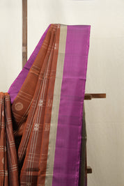 Brown Soft Silk Saree - SRBSSS368