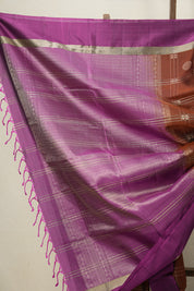 Brown Soft Silk Saree - SRBSSS368