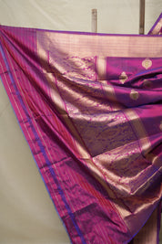 Two Tone Maroon Banarasi Silk Saree - SRTTMBSS018