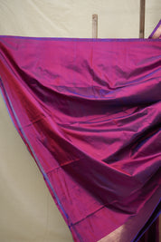 Two Tone Maroon Banarasi Silk Saree - SRTTMBSS018